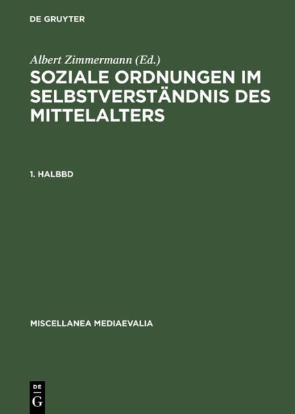 Cover for G. Vuillemin-Diem · Soziale Ordnungen.1 (Book) (1979)