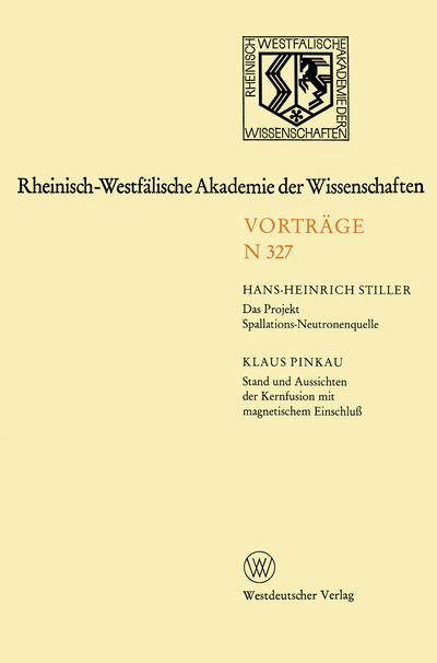 Cover for Hans-Heinrich Stiller · Rheinisch-Westfalische Akademie der Wissenschaften (Paperback Book) [1984 edition] (1984)