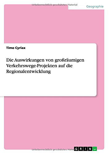 Cover for Cyriax · Die Auswirkungen von großräumige (Book) [German edition] (2015)