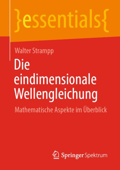 Cover for Walter Strampp · Die Eindimensionale Wellengleichung (Book) (2023)