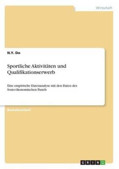 Cover for Do · Sportliche Aktivitäten und Qualifika (Book) (2016)
