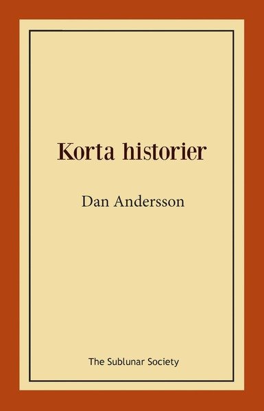 Cover for Dan Andersson · Korta historier (Buch) (2018)