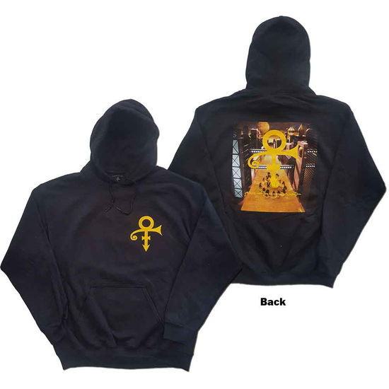 Prince Unisex Pullover Hoodie: Love Symbol (Black) (Back Print) - Prince - Merchandise -  - 9950670812278 - 