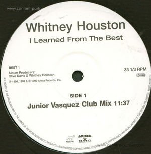 Cover for Whitney Houston · I Learned from the Best (J. Vasquez Rmx) (12&quot;) (2012)