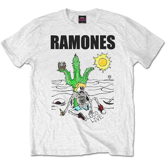 Cover for Ramones · Ramones Unisex T-Shirt: Loco Live (T-shirt) [size S] [White - Unisex edition]