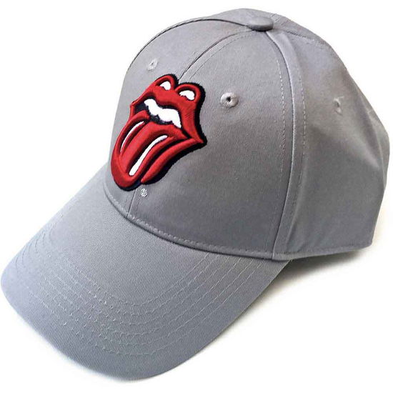 The Rolling Stones Unisex Baseball Cap: Classic Tongue (Grey) - The Rolling Stones - Produtos - Bravado - 5056170626279 - 