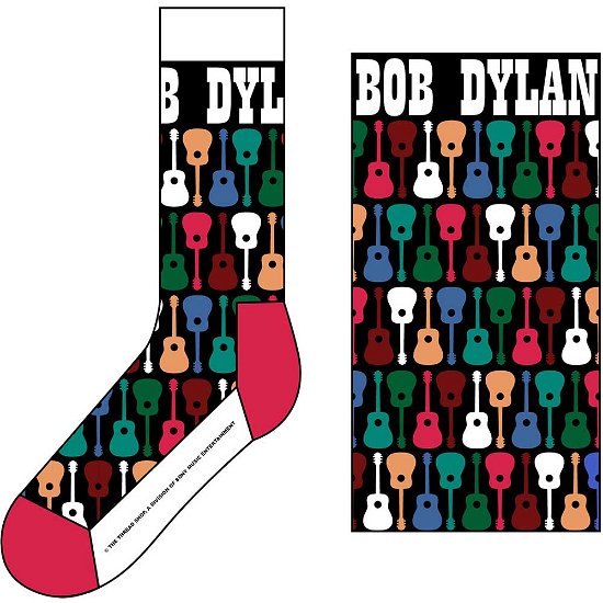 Bob Dylan Unisex Ankle Socks: Guitar Pattern (UK Size 7 - 11) - Bob Dylan - Koopwaar -  - 5056561028279 - 