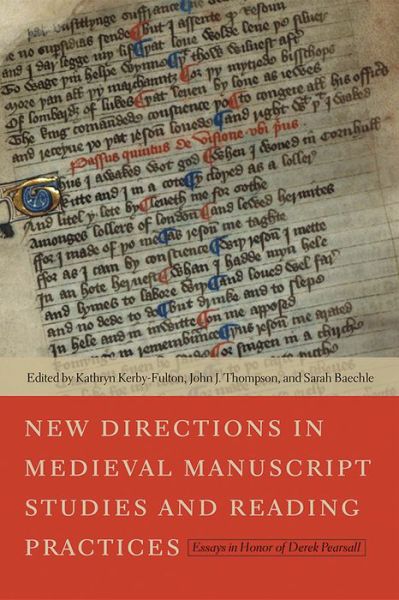 Cover for Kathryn Kerby-fulton · New Directions in Medieval Manuscript Studies and Reading Practices: Essays in Honor of Derek Pearsall (Hardcover Book) (2014)