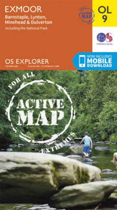 Cover for Ordnance Survey · Exmoor, Barnstaple, Lynton, Minehead &amp; Dulverton - OS Explorer Map Active (Map) [May 2015 edition] (2015)