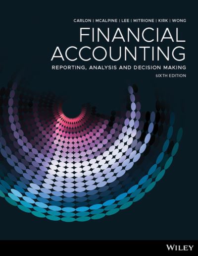 Cover for Carlon, Shirley (University of New South Wales) · Financial Accounting: Reporting, Analysis and Decision Making, 6th Edition (Pocketbok) (2018)