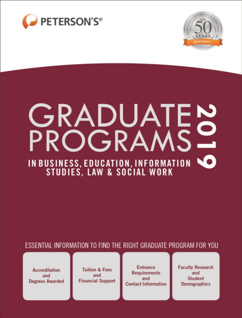 Cover for Peterson's · Graduate Programs in Business, Education, Information Studies, Law &amp; Social Work 2019 (Grad 6) (Hardcover Book) (2018)