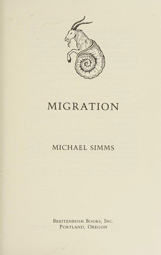 Cover for Michael Simms · Migration (Book) (1985)