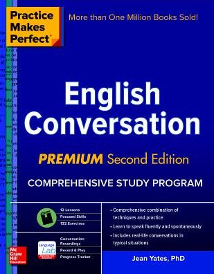 Cover for Yates · Practice Makes Perfect: English Conversation, Premium Second Edition (Paperback Book) (2016)