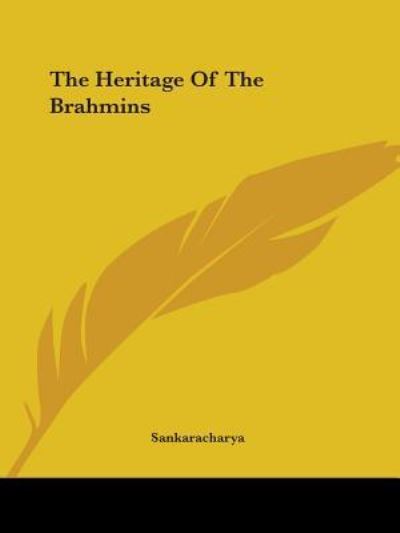 Cover for Sankaracharya · The Heritage of the Brahmins (Taschenbuch) (2005)