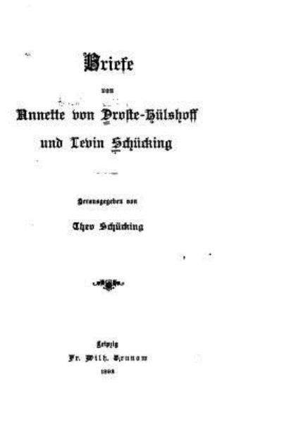 Cover for Annette von Droste-Hülshoff · Briefe (Paperback Bog) (2016)