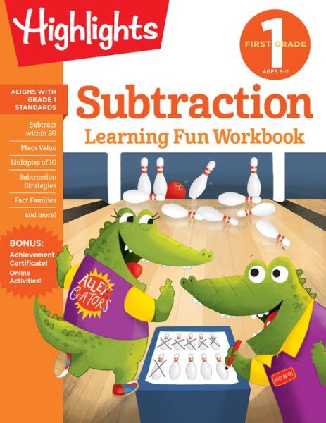 Cover for Highlights Learning · First Grade Subtraction - Highlights Learning Fun Workbooks (Paperback Book) (2020)