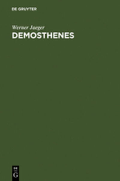 Cover for Jaeger · Demosthenes (Book) (1963)