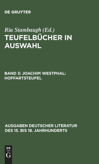 Cover for Ria Stambaugh · Teufelbucher in Auswahl, Band 3, Joachim Westphal (Innbunden bok) (1973)