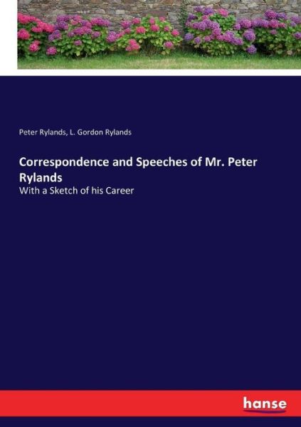 Cover for Rylands · Correspondence and Speeches of (Book) (2017)