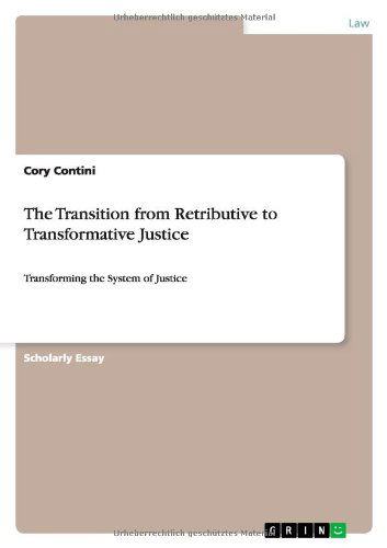 Cover for Cory Contini · The Transition from Retributive to Transformative Justice (Paperback Book) (2013)