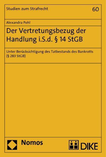 Cover for Pohl · Der Vertretungsbezug der Handlung (Buch) (2013)