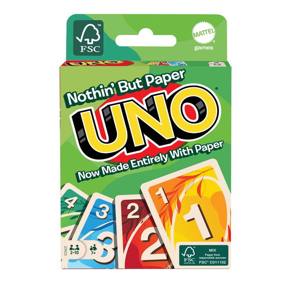 Uno Sustainable - Uno - Jogo de tabuleiro - Mattel - 0887961915280 - 