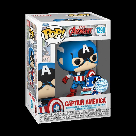 Cover for Marvel: Funko Pop! · Avenger Beyond Earth'S Mightiest - Captain America With Pin (Vinyl Figure 1290) (MERCH)
