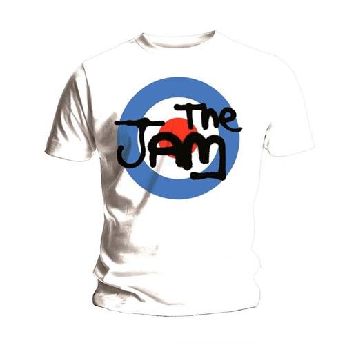 The Jam Unisex T-Shirt: Spray Target Logo (Retail Pack) - Jam - The - Produtos - ROFF - 5023209421280 - 14 de janeiro de 2015