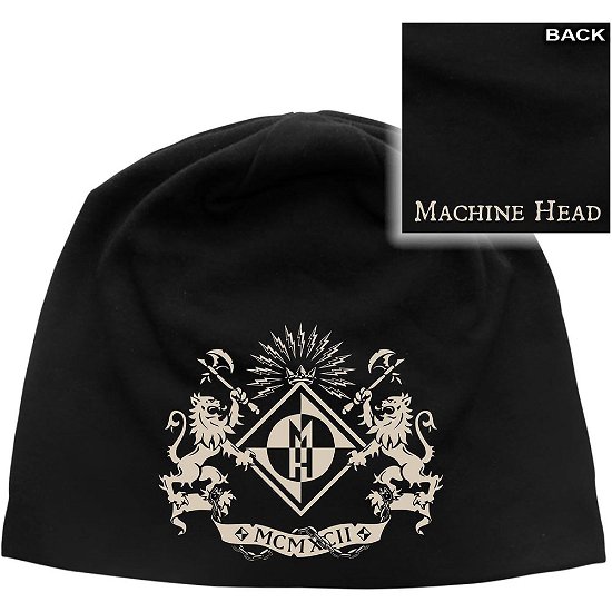 Cover for Machine Head · Machine Head Unisex Beanie Hat: Crest (Back Print) (Bekleidung) [Black - Unisex edition]