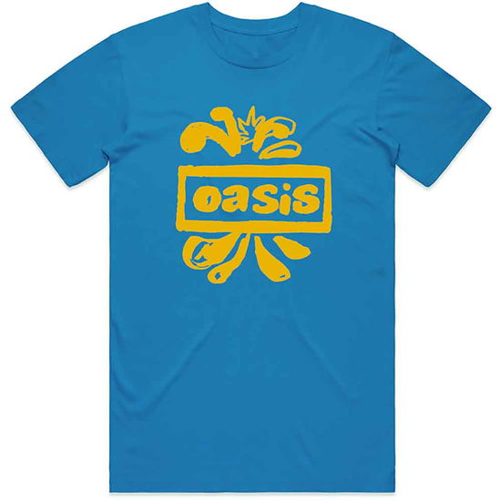 Oasis Unisex T-Shirt: Drawn Logo (Sapphire Blue) - Oasis - Gadżety -  - 5056187727280 - 4 marca 2020