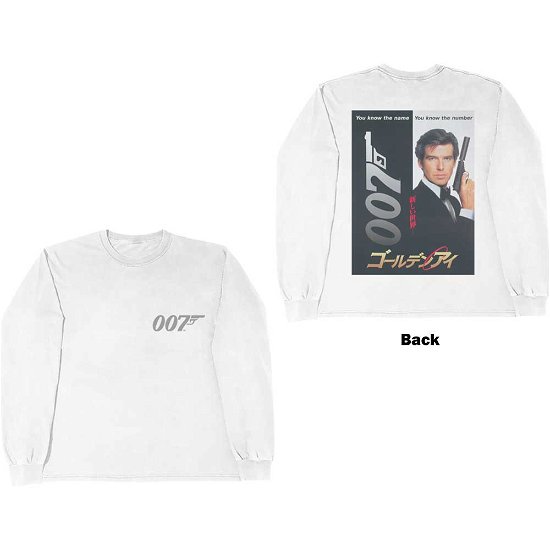 James Bond 007 Unisex Long Sleeve T-Shirt: Goldeneye Japanese Poster (Back Print) - James Bond 007 - Merchandise -  - 5056561004280 - 