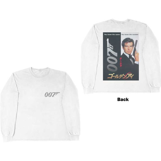 James Bond 007 Unisex Long Sleeve T-Shirt: Goldeneye Japanese Poster (Back Print) - James Bond 007 - Merchandise -  - 5056561004280 - October 7, 2021