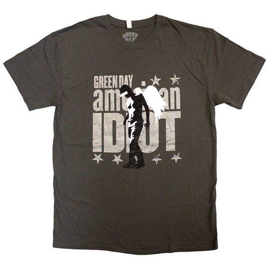 Green Day Unisex T-Shirt: Am Idiot Angel (Charcoal Grey) - Green Day - Produtos - - 5056737283280 - 19 de setembro de 2024