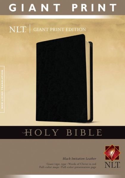 Cover for Tyndale House Publishers · Giant Print Bible-nlt (Leather Book) [Large Print edition] [Black Imitation] (2008)