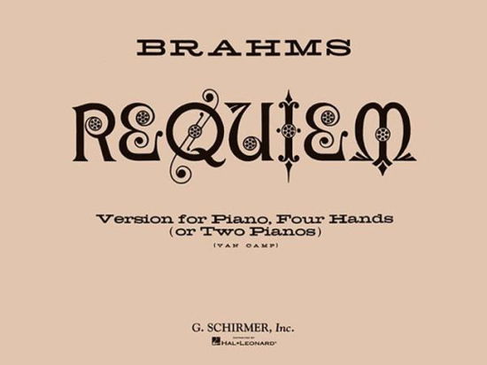 Cover for Johannes Brahms · Requiem Op45 Version for 1 Piano 4 Hands or 2 Pianos English Text Only (Paperback Book) (1986)