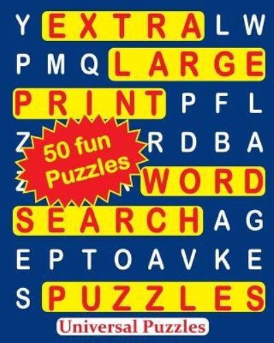 Cover for Universal Puzzles · Extra Large Print Word Search Puzzles (Paperback Book) (2016)