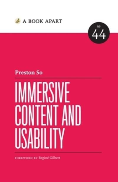 Cover for Preston So · Immersive Content and Usability (Taschenbuch) (2023)