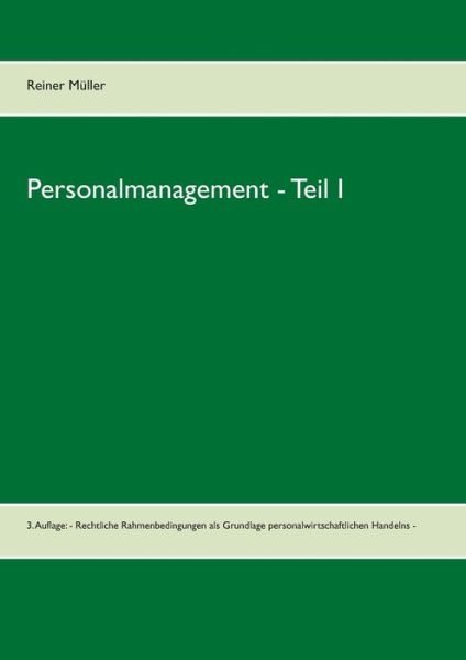 Cover for Müller · Personalmanagement - Teil I (Buch) (2020)