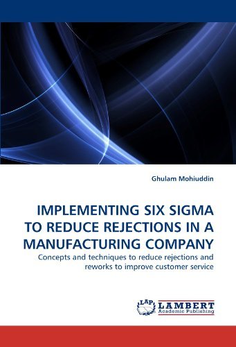 Implementing Six Sigma to Reduce Rejections in a Manufacturing Company: Concepts and Techniques to Reduce Rejections and Reworks to Improve Customer Service - Ghulam Mohiuddin - Libros - LAP LAMBERT Academic Publishing - 9783844382280 - 26 de mayo de 2011