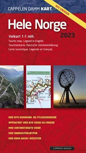 Cover for Cappelen Damm · CK: Hele Norge 2023 : veikart = tourist map = Touristenkarte = carte touristique (Hardcover Book) (2023)