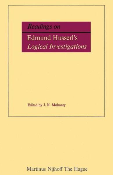 Cover for Jitendranath Mohanty · Readings on Edmund Husserl's Logical Investigations (Paperback Book) [Softcover reprint of the original 1st ed. 1977 edition] (1977)