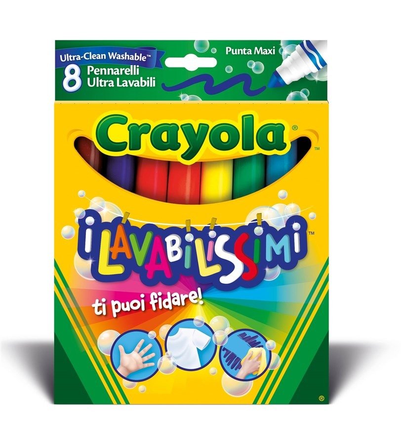 Crayola Crayola pennarelli 58-8328 Punta Maxi I Lavabilissimi 8 Pennarelli 