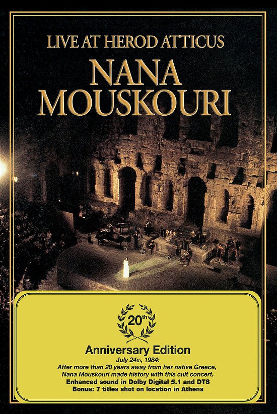 Cover for Mouskouri Nana · Live at Herod Atticus (MDVD) (2004)