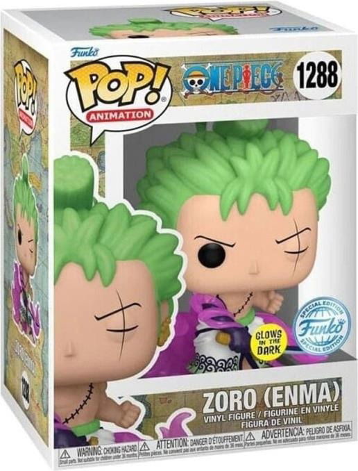 Cover for One Piece: Funko Pop! Animation · Zoro (Enma) (Glow) (Vinyl Figure 128) (MERCH)