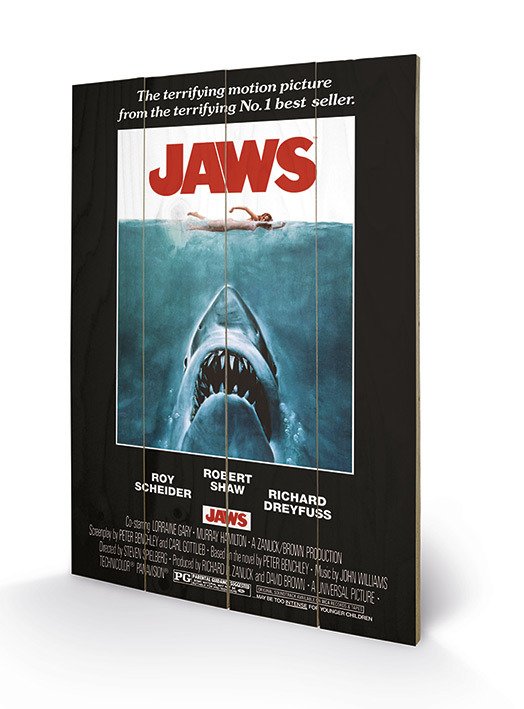 Cover for Wood Poster · JAWS - Wood Print 40X59 - One Sheet (MERCH) (2019)