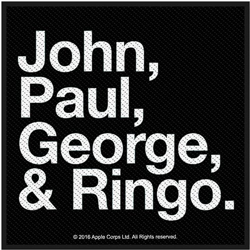The Beatles Standard Printed Patch: Jon, Paul, George & Ringo - The Beatles - Merchandise - Apple Corps - Accessories - 5055979962281 - 