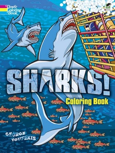 Cover for Toufexis Toufexis · Sharks! Coloring Book - Dover Nature Coloring Book (Taschenbuch) (2013)