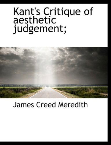 Cover for James Creed Meredith · Kant's Critique of Aesthetic Judgement; (Paperback Book) (2010)