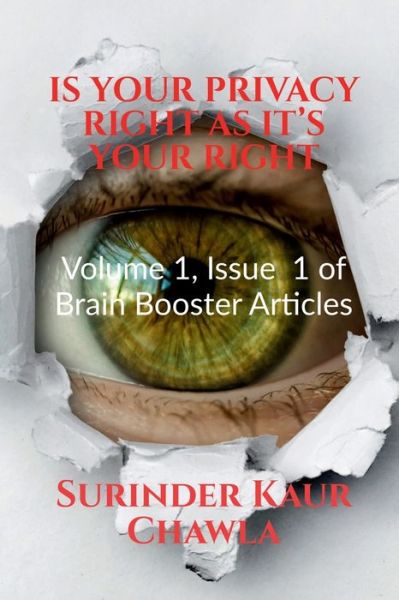 Cover for Surinder Kaur · Is Your Privacy Right As It's Your Right (Book) (2021)