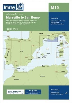 Cover for Imray · Imray Chart M15: Marseille to San Remo - M Series (Landkarten) (2023)
